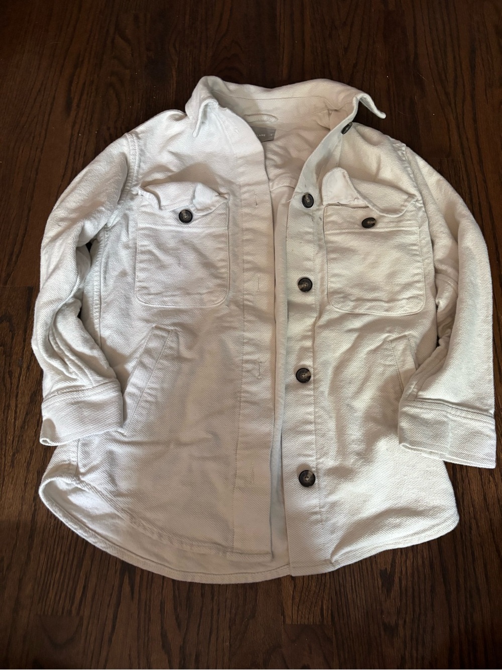 Everlane Off-White Utility Jacket with Button Front